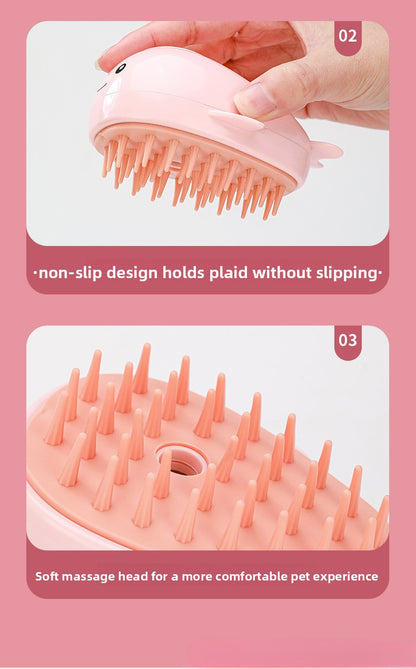 Pet Bath Spray Comb Cat Dog Electric Hair Removal Comb One-Key Anti-Flying Hair Dolphin Massage Brush Rechargeable