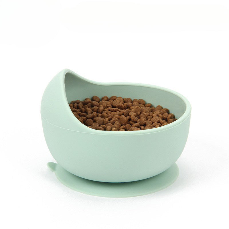 Pet Bowl Double Bowl Food Grade Silicone Cat and Dog Bowl Slow Food Bowl Slow Food Bowl Small Stainless Steel Dog Bowl Pet Supplies