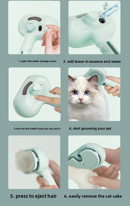 Cat Dog Grooming Comb Spray Non Flying Hair Pet Tool