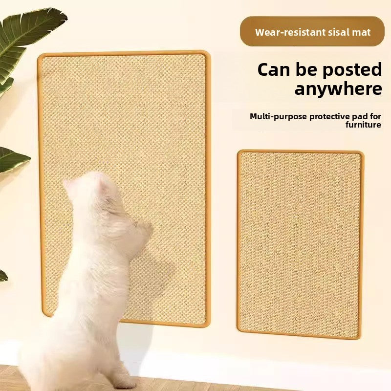 Vertical Wall Sticker Cat Scratch Board Sisal Material Wear Resistant Anti Scratch Sofa Pad Toy