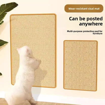 Vertical Wall Sticker Cat Scratch Board Sisal Material Wear Resistant Anti Scratch Sofa Pad Toy