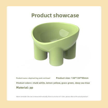 Elephant Leg Macaron Color Anti-Slip Cat Food Bowl Elevated Scientific Feeding