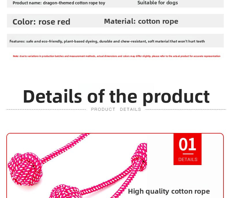 Dog Toys New Pet Cotton Rope Combination Set for Teeth Grinding