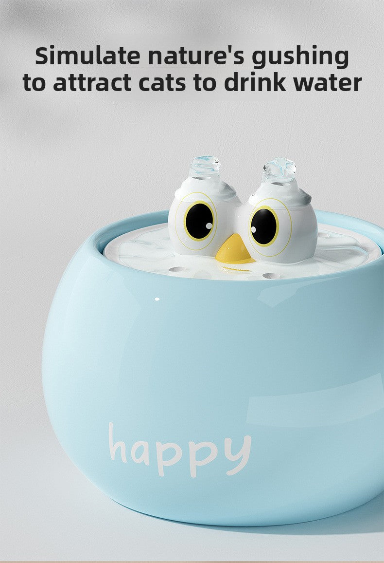 Premium Quiet Ceramic Cat Dog Water Fountain Automatic Circulating Drinker with Filter for Fresh Water