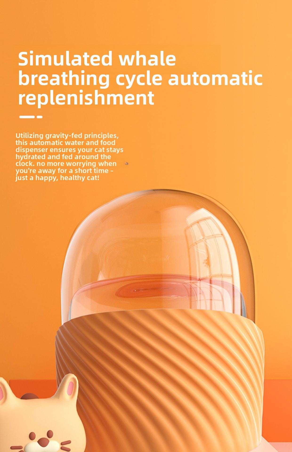 Automatic Cat Water Fountain 2L Large Capacity Quiet USB Powered Pet Water Dispenser for Cats Dogs with LED Light and Water Level Indicator