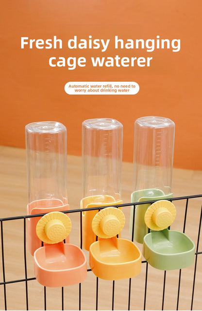 Original Daisy Hanging Cage Automatic Pet Water Dispenser Large Capacity Dog Cat Water Bottle Feeder