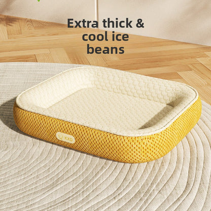 Ice Bean Dog Cat Bed New Summer Cool Mat Universal Pet Car Bed All Season