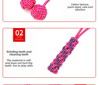 Dog Toys New Pet Cotton Rope Combination Set for Teeth Grinding