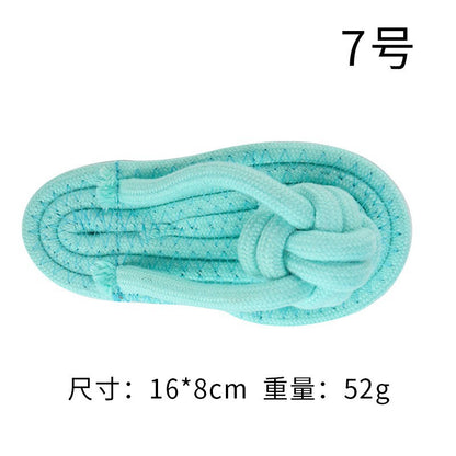 Pink Blue Combination Pet Cotton Rope Knot Toy for Tough Chewing Dogs