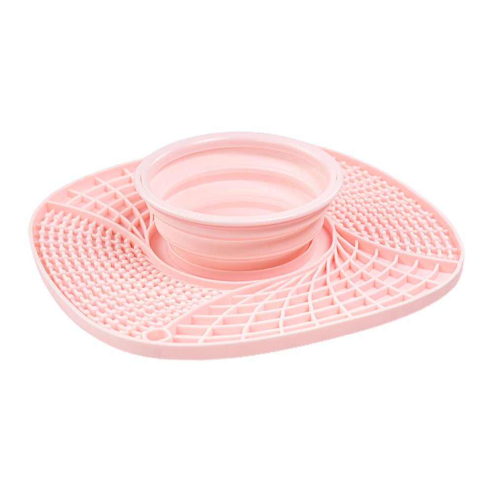Premium Silicone Slow Feeder Bowl for Dogs and Cats Anti Choke Anti Spill Food Mat with Non Slip Bottom for Messy Eaters