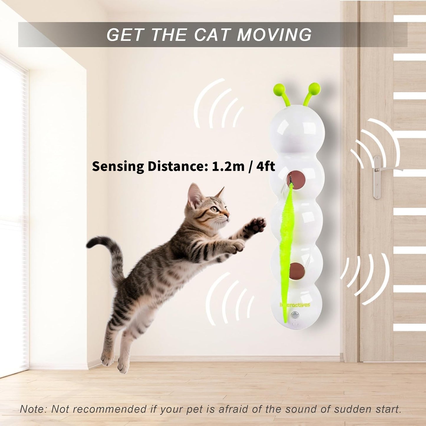 Smart Electric Caterpillar Teasing Light-Sensitive Cat Whack-A-Mole Toy