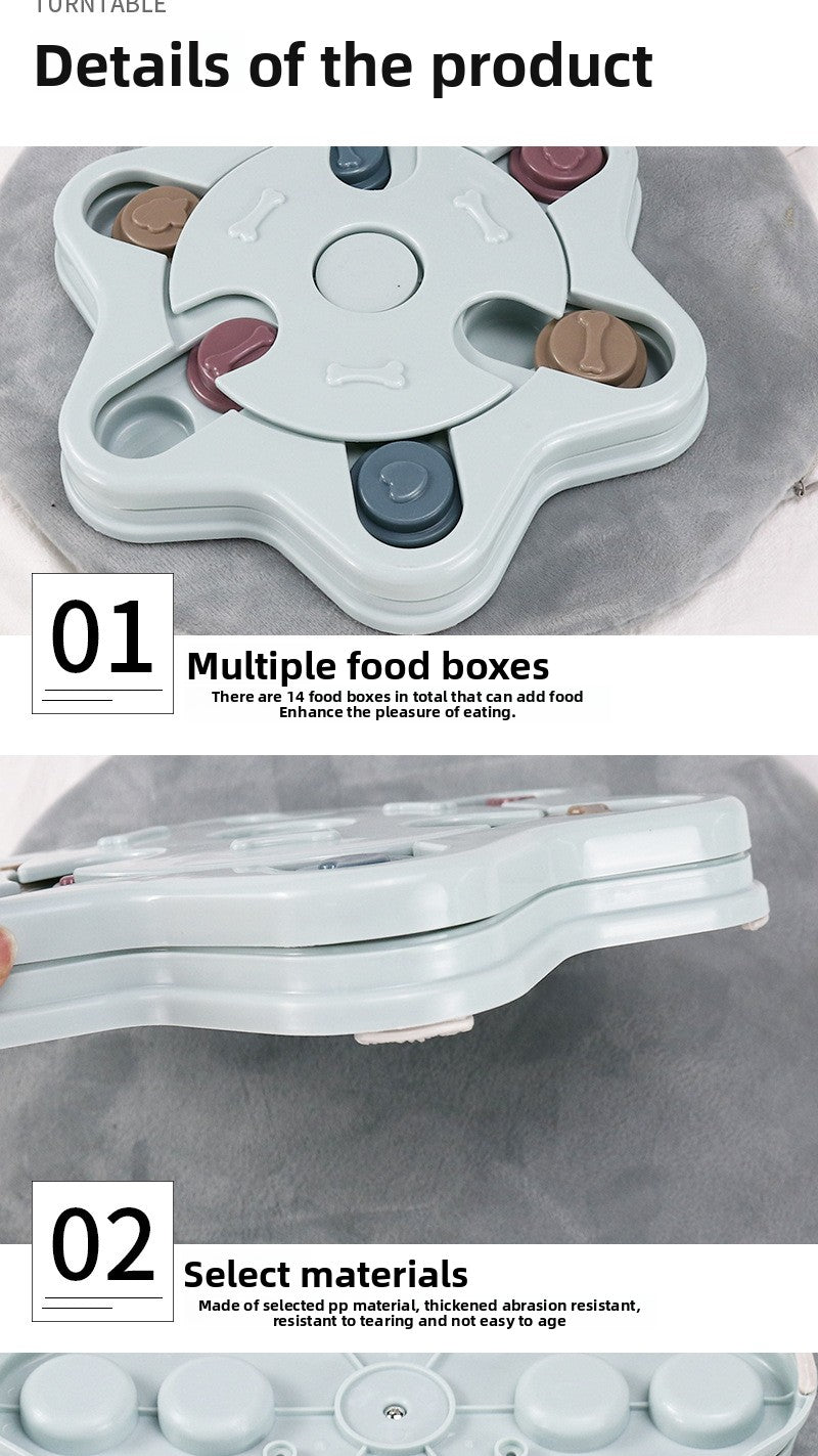 Interactive Pet Dog Puzzle Slow Feeder Leak Proof Durable Dog Bowl