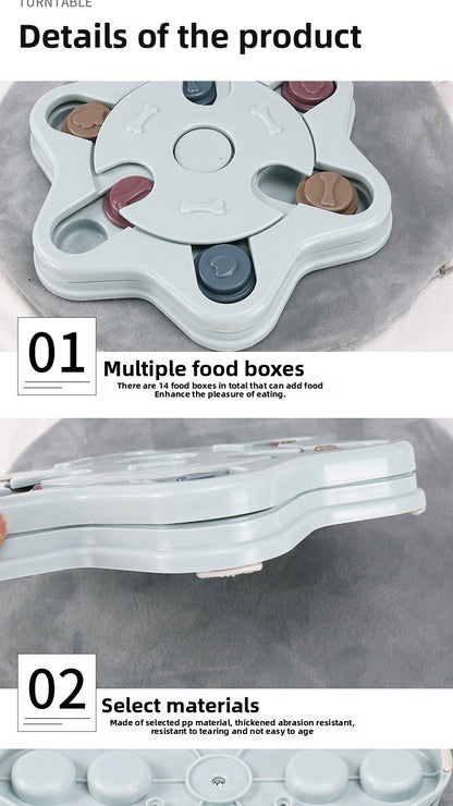 Interactive Pet Dog Puzzle Slow Feeder Leak Proof Durable Dog Bowl