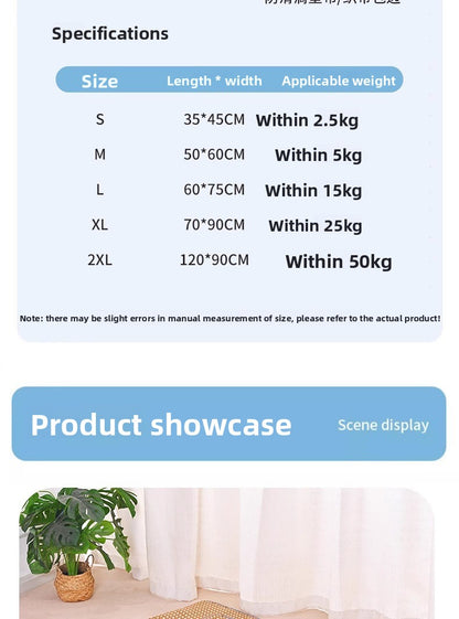 Cooling Mat Pet Bed Mat for All Seasons Rattan Teddy Cat Dog Summer Use