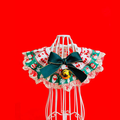 Christmas Special Pet Saliva Towel Scarf for Dogs Cats Festive Triangular Bib Decor