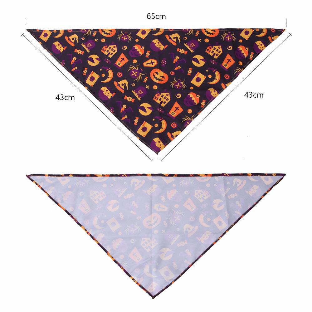 Pet Halloween bandana dog drool bib cat neck scarf