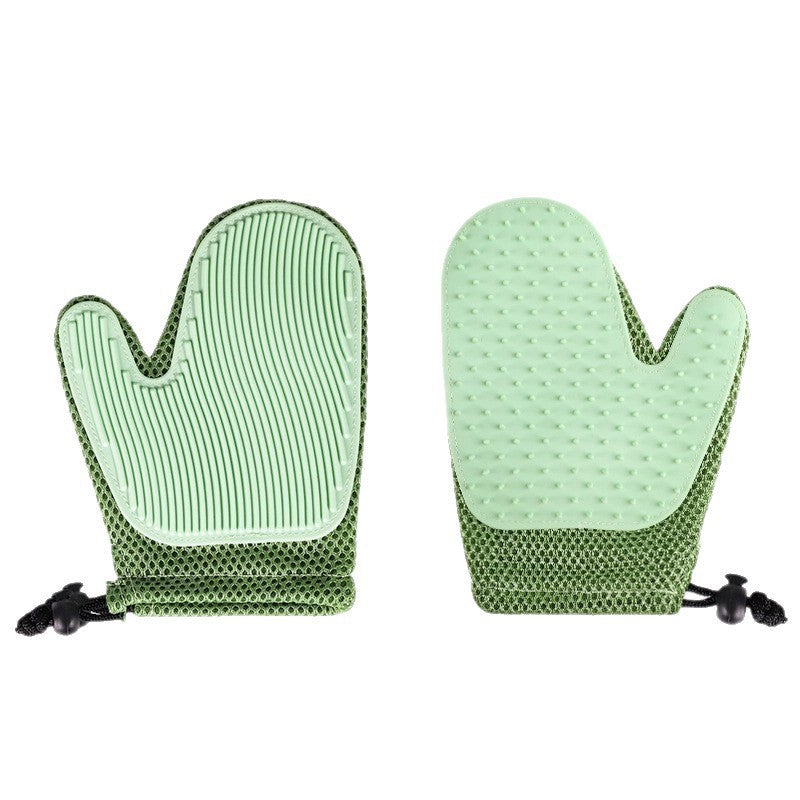 Pet Grooming Gloves Brush Dog Cat Shedding Hair Removal Cleaning Essential Supplies