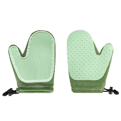 Pet Grooming Gloves Brush Dog Cat Shedding Hair Removal Cleaning Essential Supplies