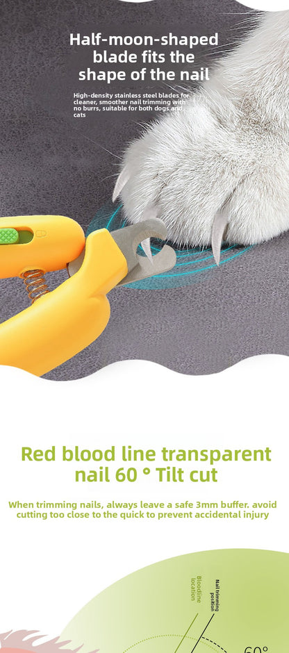 Banana Style Magic Nail Clipper for Cats Dogs Rabbits Anti Bleeding