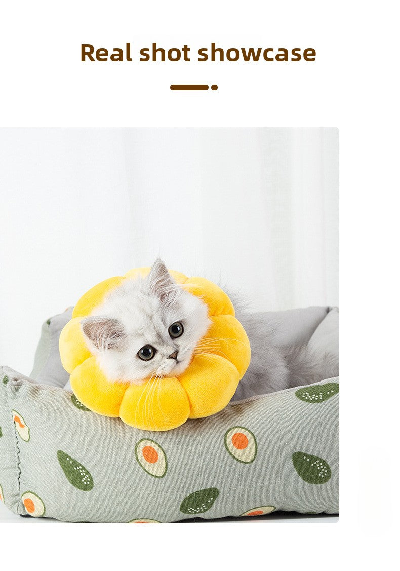 Sunflower Elizabethan Collar Pet Collar Cat Elizabethan Collar Dog Collar Neutering Anti-Lick Collar