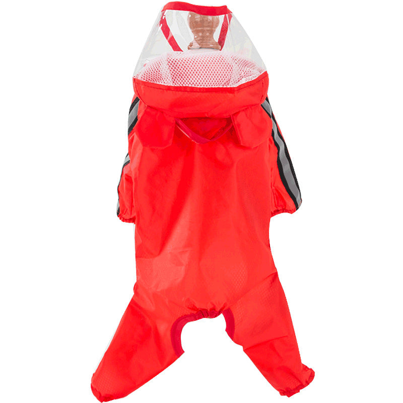 Waterproof Pet Raincoat Full Coverage Four Legged Design for Small and Medium Dogs Summer Outdoor Adventure Cartoon Teddy Dog Clothes