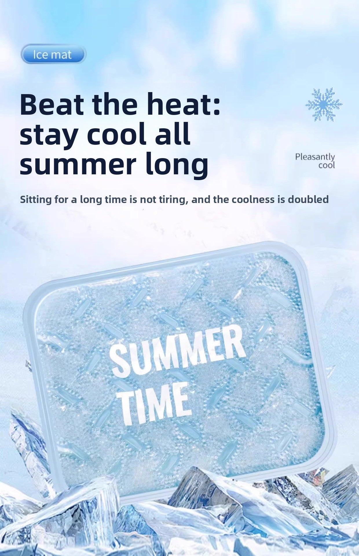 Ice Pad Cooling Solution for Student Dormitory Office Nap Car Waterproof Summer Seat