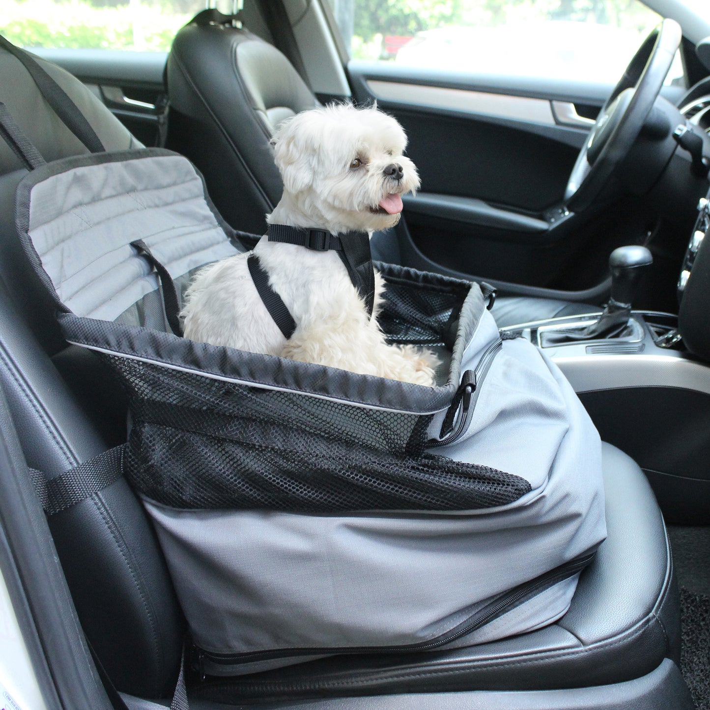 Pet Carrier Car Hanging Nest Gray Pet Travel Mat Pet Seat Dog Cat Front Seat Nest