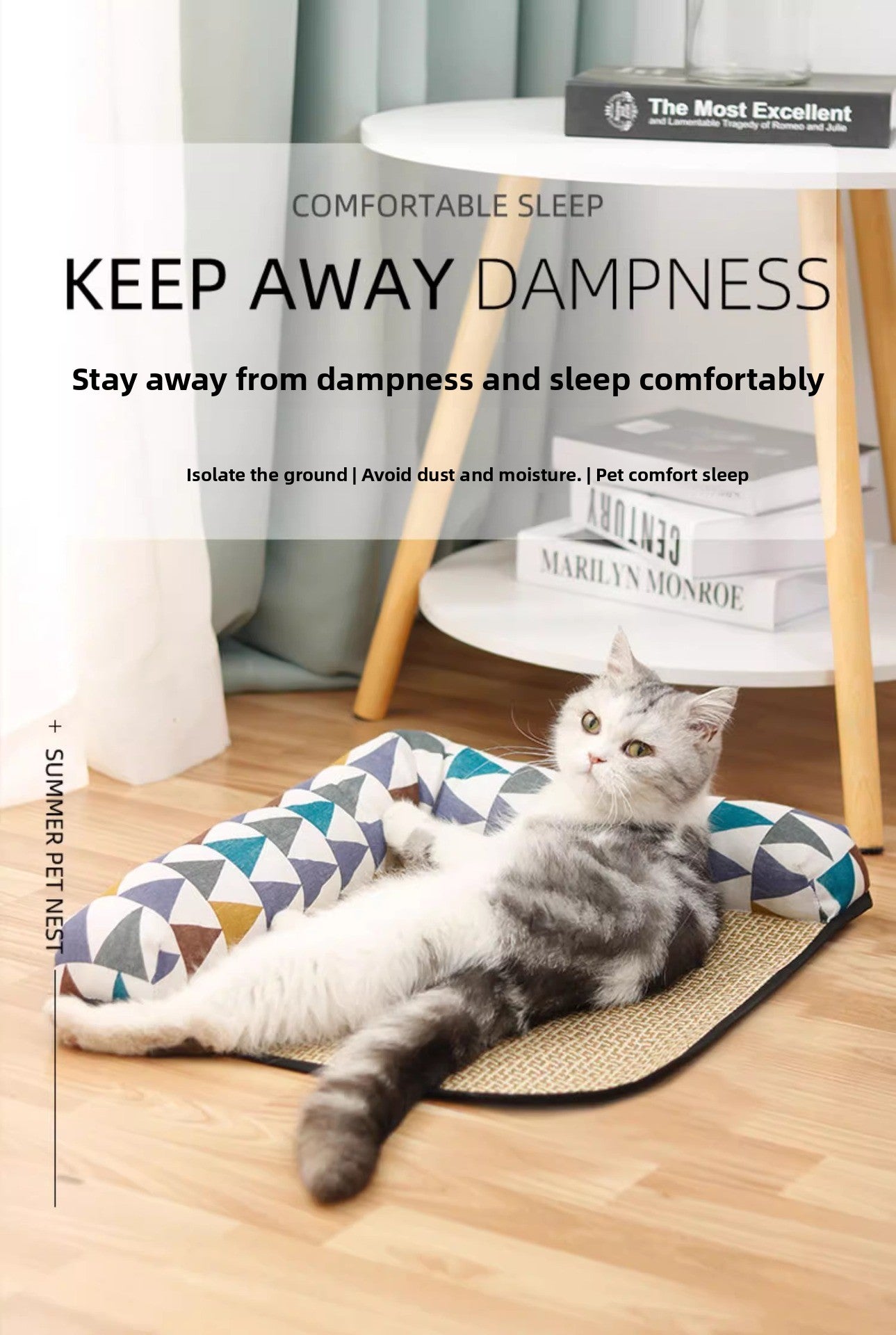 Pet Bed for Cats Dogs AllSeason Mat Summer Cool Sleeping Gear Small Medium Sizes