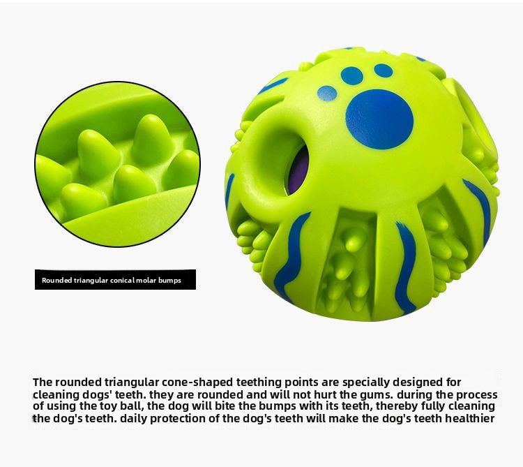 Extremely Durable Indestructible Dog Chew Toy Ball for Aggressive Chewers Interactive Rolling Self Entertainment with Squeaker Sound Golden Retriever German Shepherd