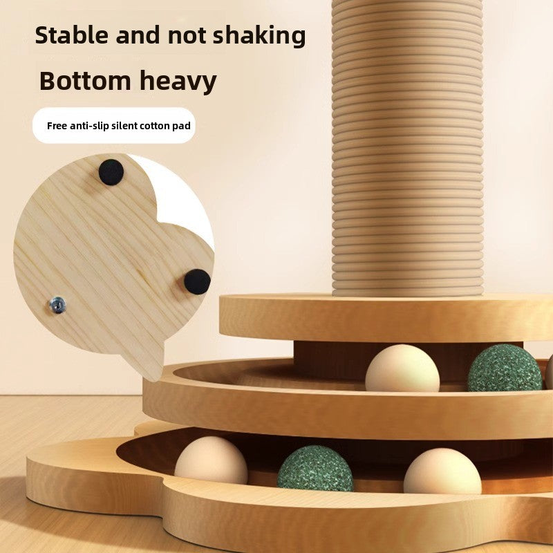 WearResistant Sisal Cat Scratching Post Board Toy for Vertical Climbing Boredom Relief