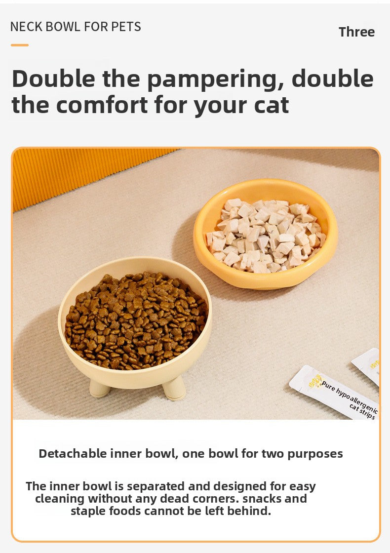 Donut High Raised Dog Bowl Anti Spill Slow Feeder with Neck Support for Large Medium Small Dogs and Cats Pet Food Water Bowl