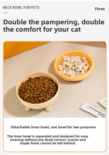 Donut High Raised Dog Bowl Anti Spill Slow Feeder with Neck Support for Large Medium Small Dogs and Cats Pet Food Water Bowl