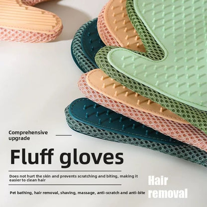 Pet Grooming Gloves Brush Dog Cat Shedding Hair Removal Cleaning Essential Supplies