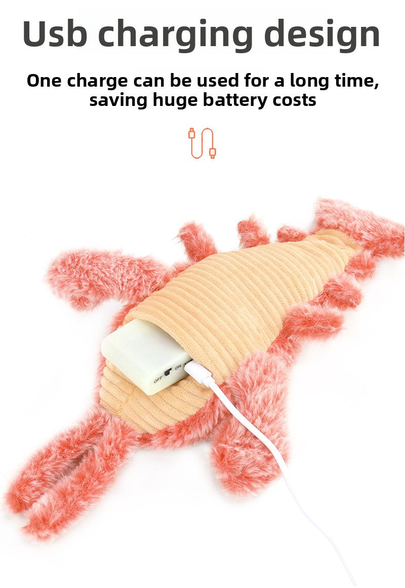 New Electric Simulation Shrimp Catnip Fun Cat Teaser Toy