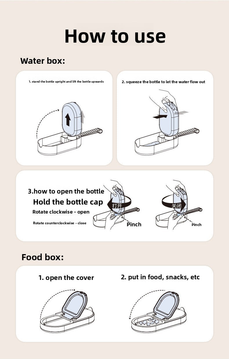 Portable Hanging Dog Water Bottle with Two-in-One Food Cup for Outdoor Travel Wholesale