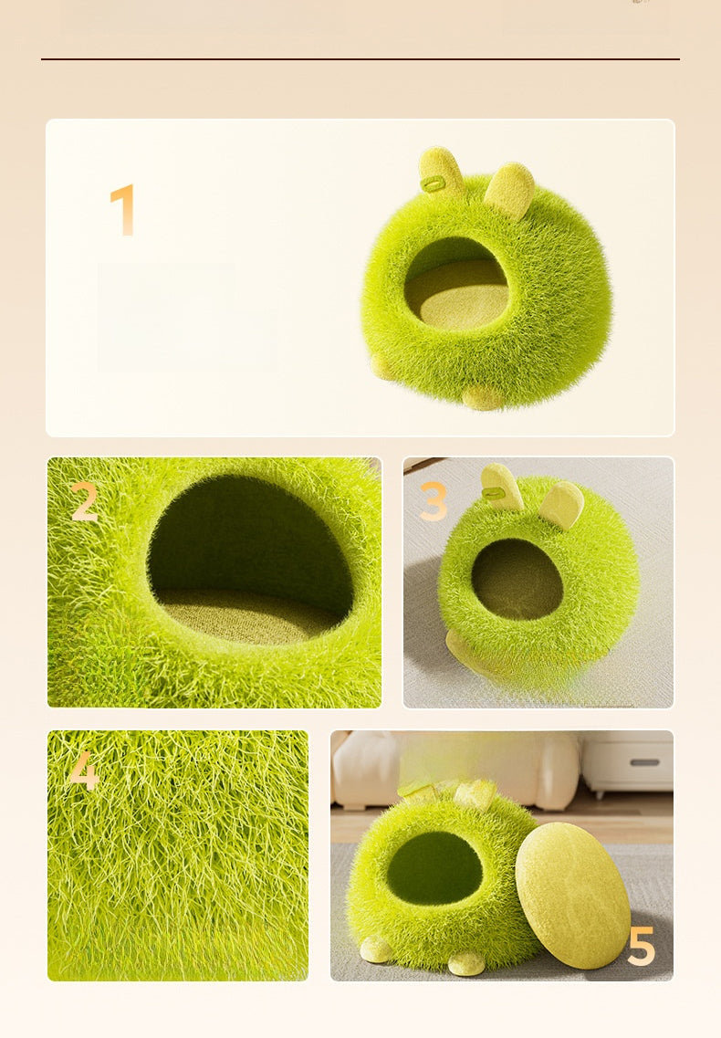 Cat House Winter Thickened Enclosed Safe Winter Warm Cold-Proof Tent House Sleeping Bag for Kittens and Small Dogs