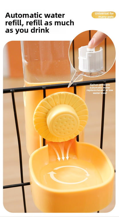 Original Daisy Hanging Cage Automatic Pet Water Dispenser Large Capacity Dog Cat Water Bottle Feeder