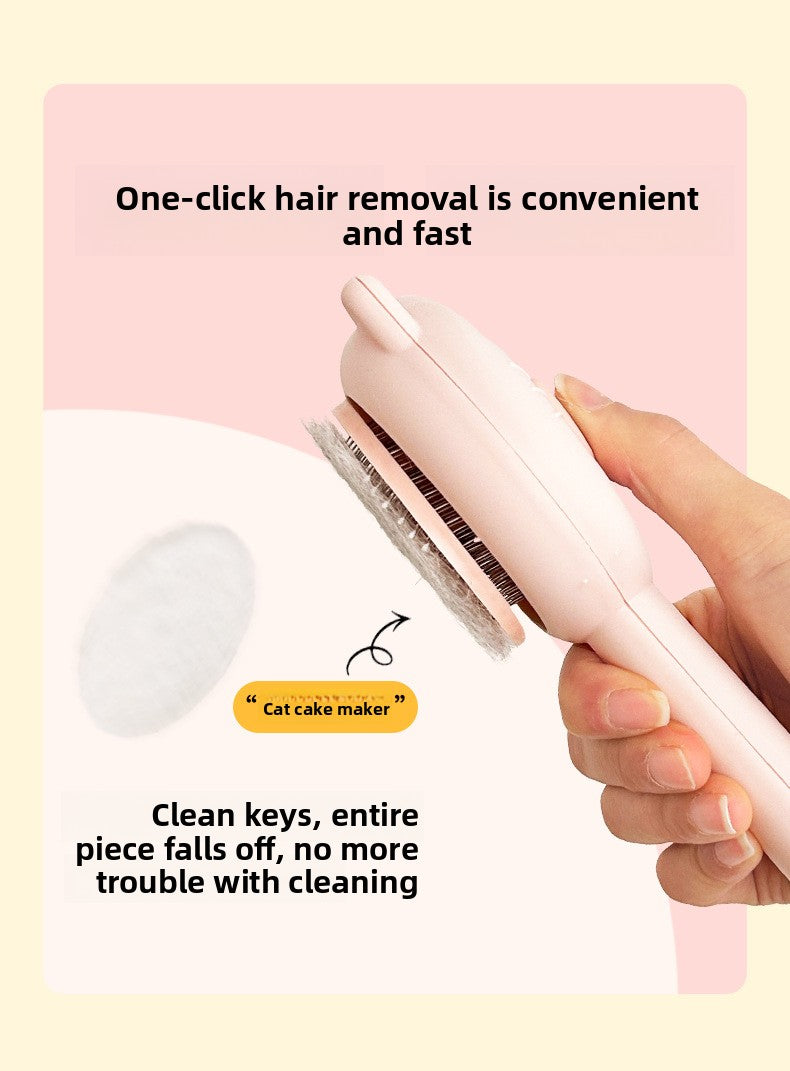 One-Click Hair Removal Comb for Cats Dogs Knot-Free Massage Tool