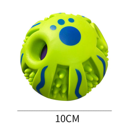 Extremely Durable Indestructible Dog Chew Toy Ball for Aggressive Chewers Interactive Rolling Self Entertainment with Squeaker Sound Golden Retriever German Shepherd