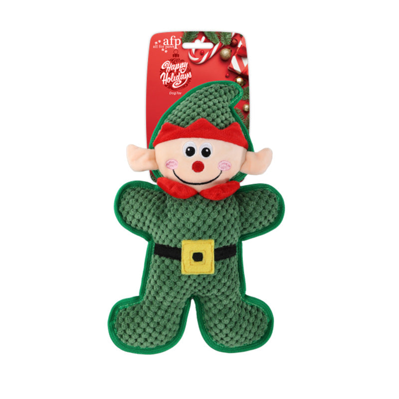 Multiple Christmas Pet Toys Pinecone Treat Dispenser Dog Chew Toy Teaser Wand Pet Bed Set