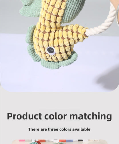 Squeaky Dog Toy Pineapple Fleece Chew Resistant Puppy Teething Chew Toy for Small Medium Dogs Like Corgi Golden Retriever Boredom Relief Interactive Pet Toy