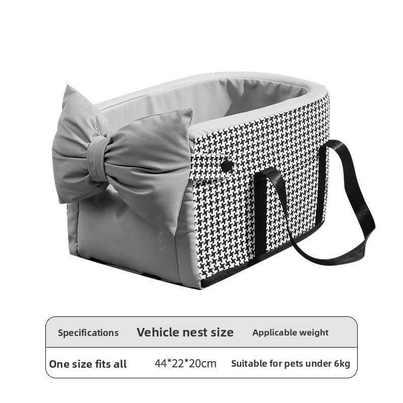 Premium Pet Car Seat Cushion Non-Slip Dog Car Hammock with Side Protection and Seat Belt Loop for Travel Safety
