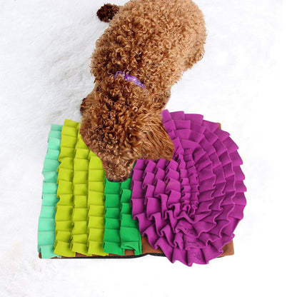 Durable Dog Sniffing Puzzle Mat Treat Dispenser Stress Relief Feeder