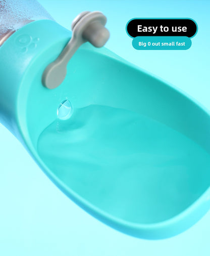 Portable Pet Water Bottle for Dogs and Cats Leak Proof Outdoor Travel Water Dispenser with Foldable Bowl