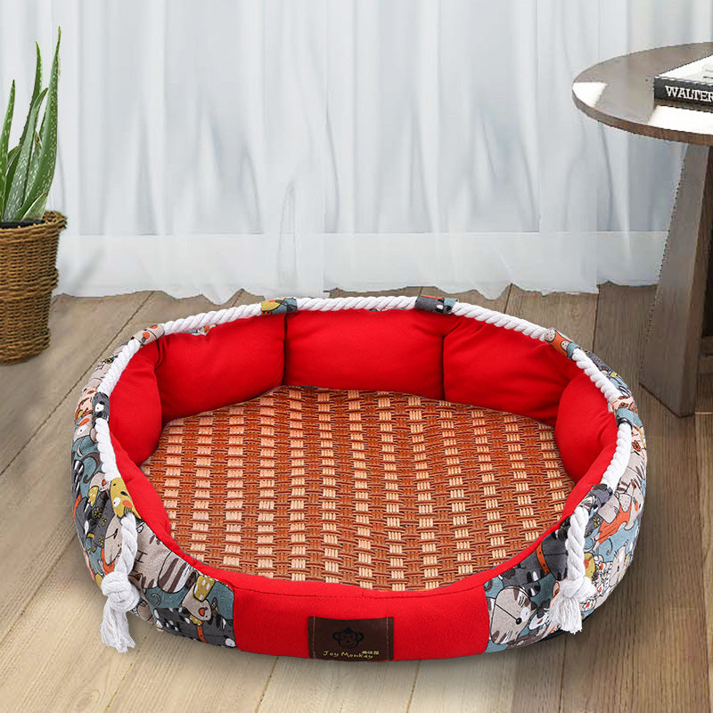 Universal Detachable Washable Pet Bed for Dogs Cats Large Medium Small Summer Cooling Mat