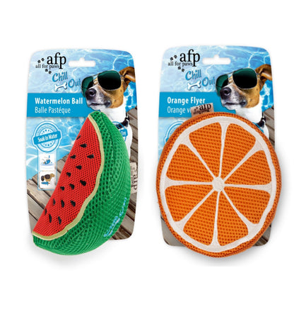 Durable Dog Toy Summer Fruit Themed Watermelon Orange for Small Medium Puppies