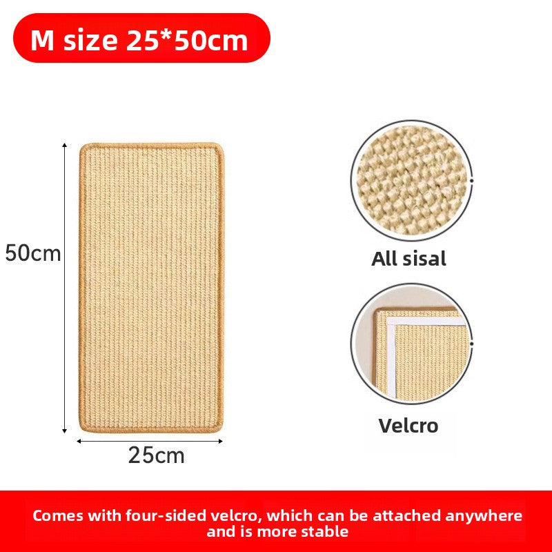 Vertical Wall Sticker Cat Scratch Board Sisal Material Wear Resistant Anti Scratch Sofa Pad Toy