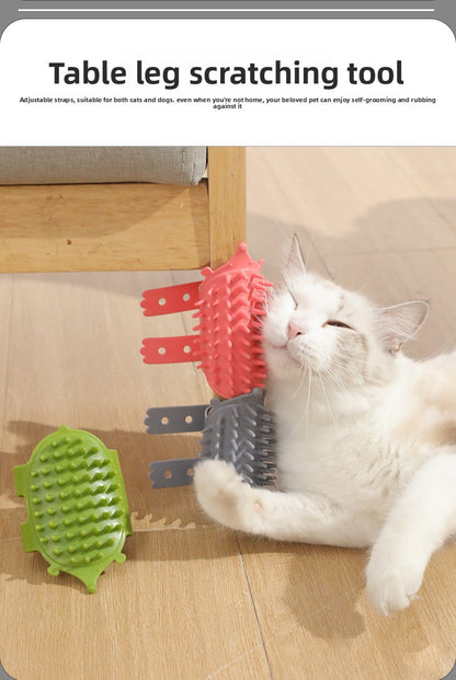 Cat Soft Rubber Corner Table Scratcher with Itch Relief Massage