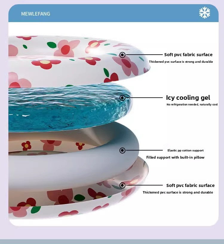 Summer Pet Cooling Mat Water Filled Ice Nest Bed for Large Cats Dogs