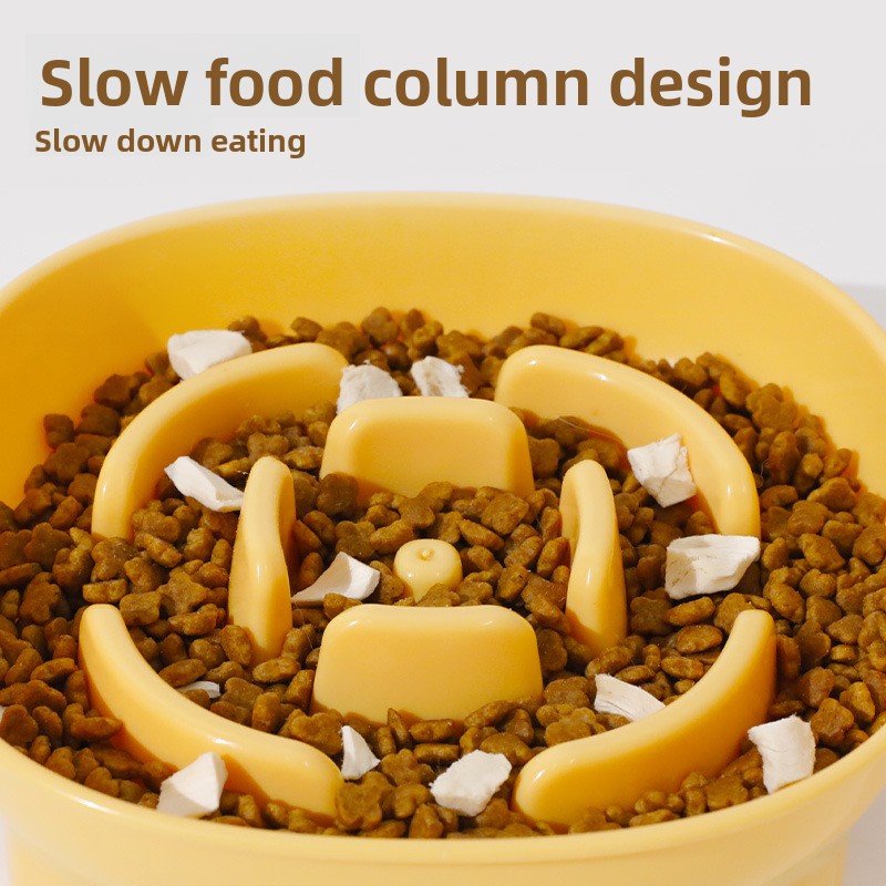 Pet Choking Prevention Flower Small Square Four-Legged Dog Slow Feeder